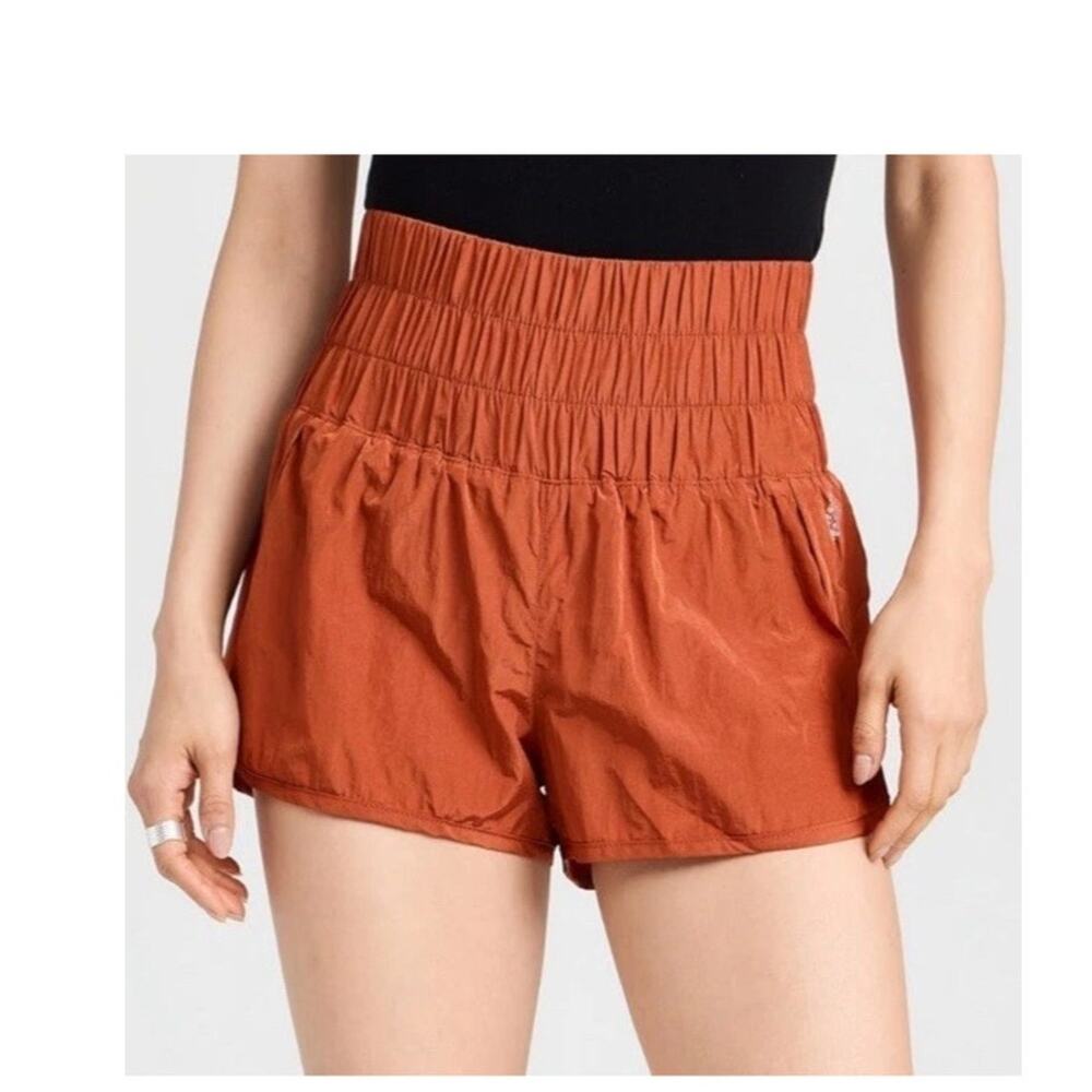 Free People Movement shorts women's XS The Way Home athletic gym yoga terracotta